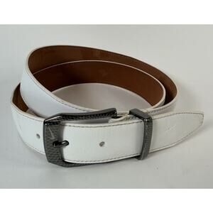 Nike Golf Genuine Leather White Golf Belt M (32"-36")